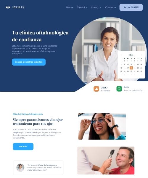 web design clinica oftalmologica